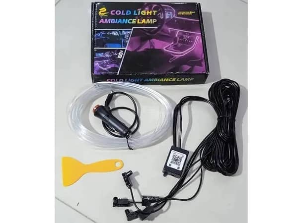Car Interior Dashboard and Door Cold Ambiance Lights