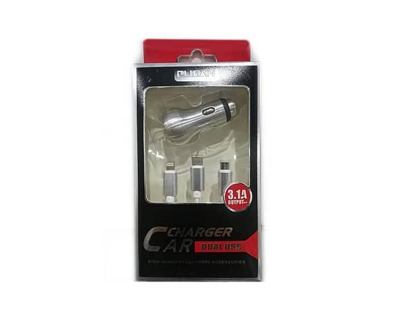 3 In 1 Pugan Car Charger 3.1Amp