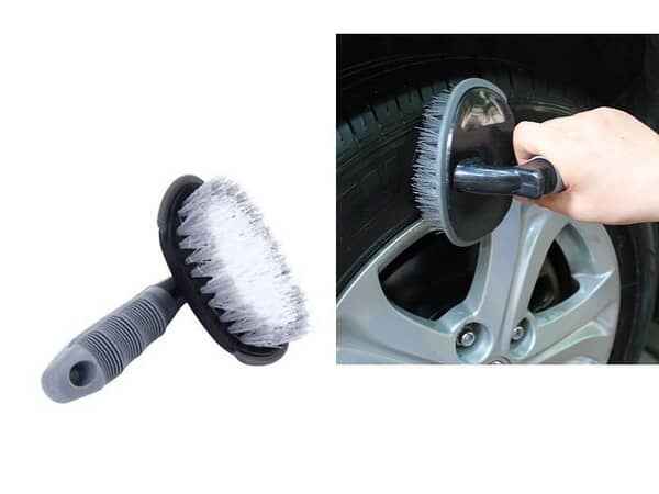 Multi-Purpose Tire Cleaning Brush with Anti-Slip Handle