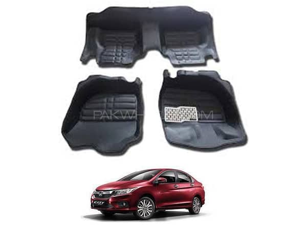 5D Floor Mat For Honda City 2009-2020 - Black