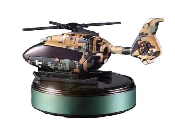 Car Aroma Helicopter Style Solar Power Air Freshener Dashboard Fragrance Portable
