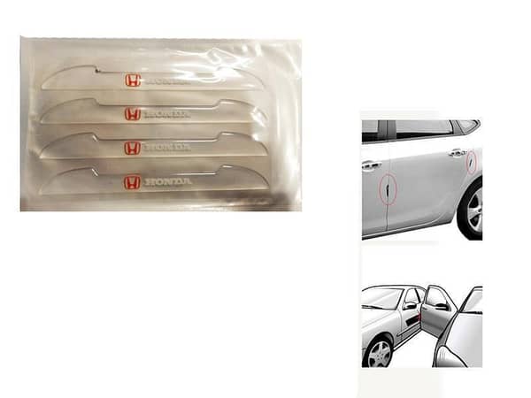 Honda Red Transparent Door Guards