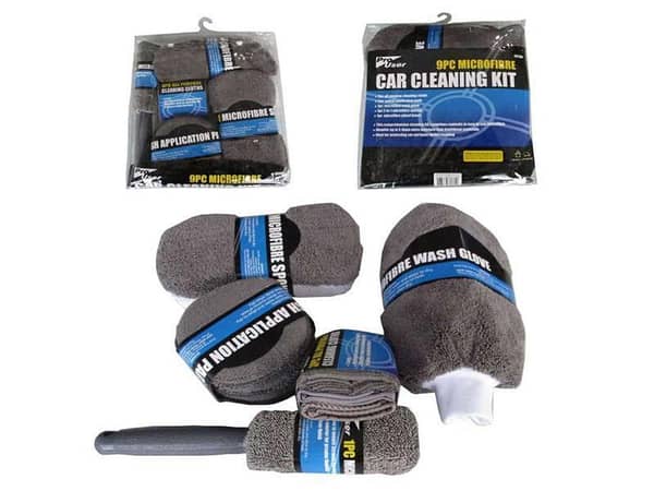 Complete Microfiber Car Cleaning Kit 9Pcs
