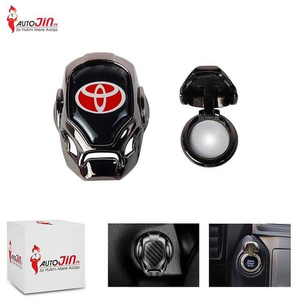 Toyota Logo Engine Start Stop Switch Button Push Button Cover Carbon