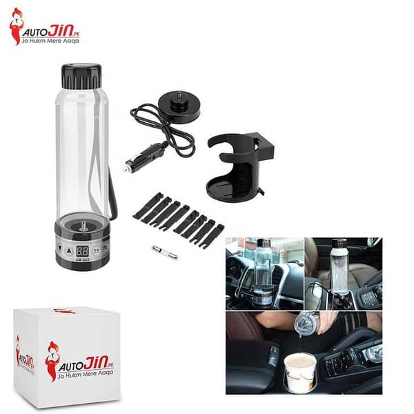 12V Car Kettle Boiler 420ml Portable Heated Travel Mug Water Boiler For Car Double Layer To Prevent Lroning Hot Water Kettle Mug Give You Tea, Coffee Water Heating Enjoy Anytime,Anywhere