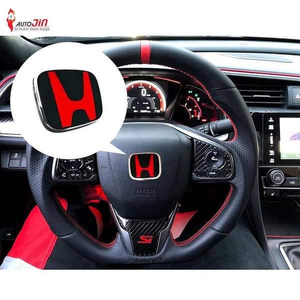 Honda Steering LOGO Red & Black - Honda - Steering LOGO