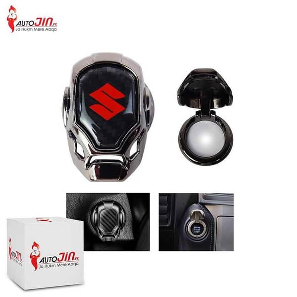 Suzuki Logo Engine Start Stop Switch Button Push Button Cover Carbon