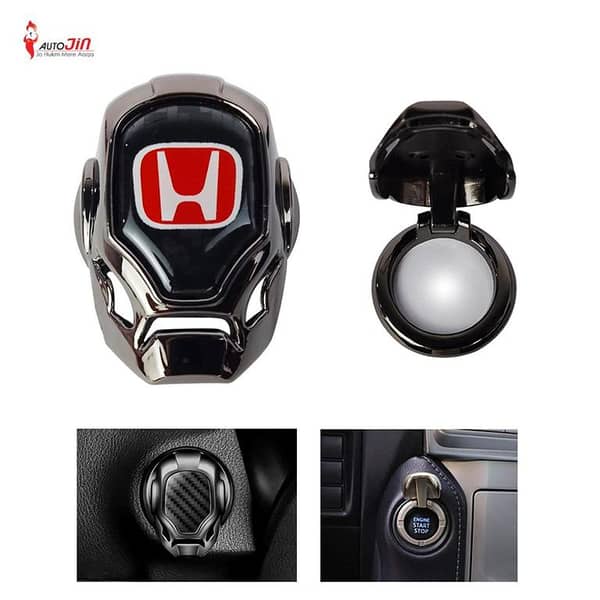 Honda Logo Engine Start Stop Switch Button Push Button Cover Carbon