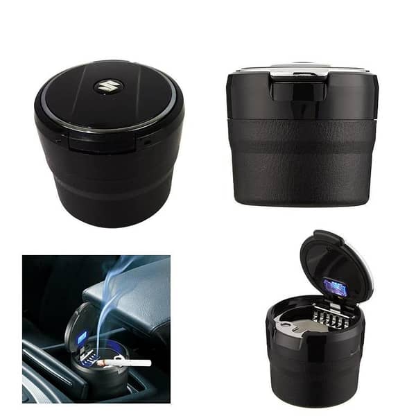 Mini Suzuki Logo Portable Car Ashtray  with LED