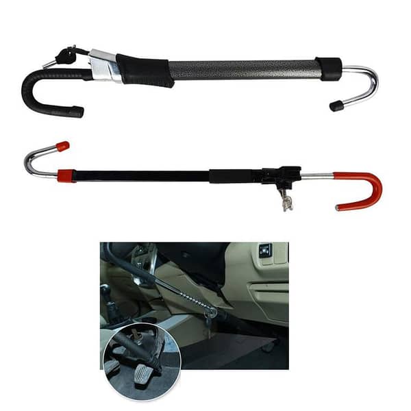 Car Steering & Pedal Lock - Double Hook Steering & Clutch Brake Lock