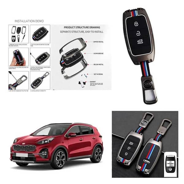 Key Cover for Kia Sportage 2019-2022 with Metal Shell