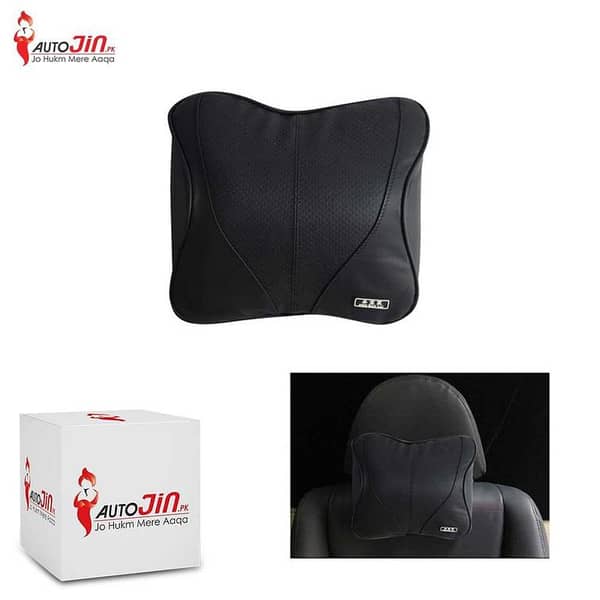 Neck Support Memory Foam Cushion Leather - Black