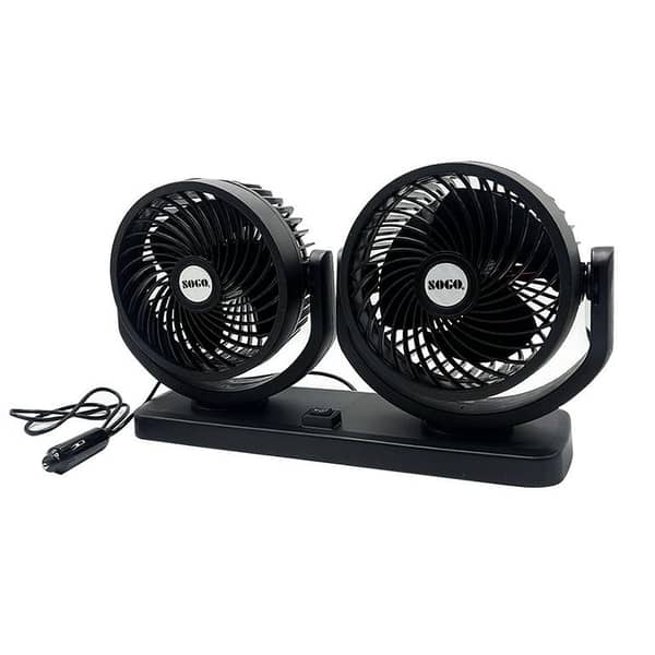 SOGO Double Headed Car Ac Fan 12v