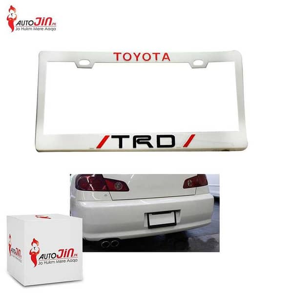 Toyota TRD License Plate Frame - White