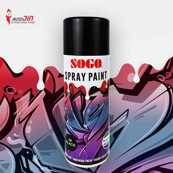 SOGO Spray Paint - Black Colour 39 - 400ml