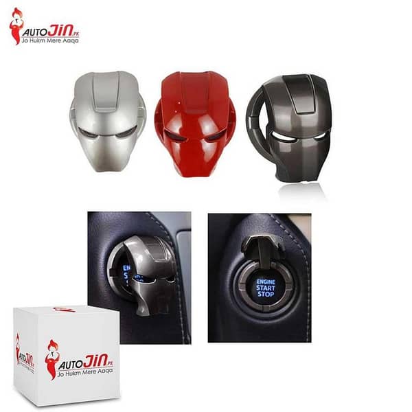 1Pcs Iron Man Engine Start Stop Switch Button Push Button Multi
