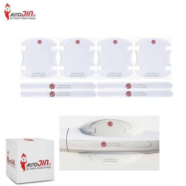 MG Logo Silicone 8-Piece Transparent Car Door Handle Cup Scratch Protection