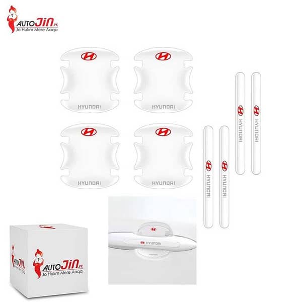 8-Piece Hyundai Logo Silicone Car Door Handle Cup for Scratch Protection