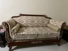 golden brown 3 seater sofas