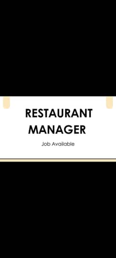 Experienced Restaurant  Manager