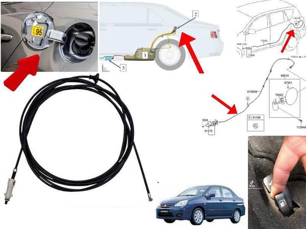 Suzuki Liana Fuel Tank Opener Cable / Gas Tank Cable / Patrol Tank Opener Cable
