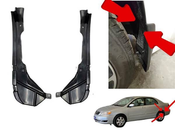 2006-2008 Toyota Corolla Rear Shield - Set of 2