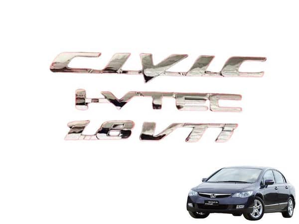 Set of 4 Emblems for Honda Civic Reborn 1.8 (2006-2012)