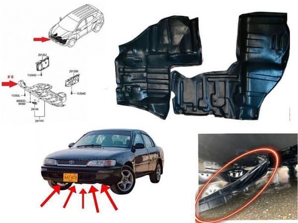 Engine Shield Set for Toyota Corolla 1994-2002 | 2 Pieces