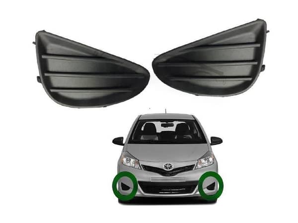 Toyota Vitz 2011-2014 Fog Light Cover | 2  Pcs | Fog Lamp Cover