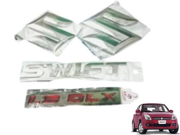 Set of 4 Suzuki Swift Emblems with Front and Rear Logos