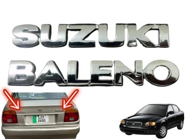 Suzuki Baleno 1998-2005 Trunk Monogram Emblem Set - 2 Pieces
