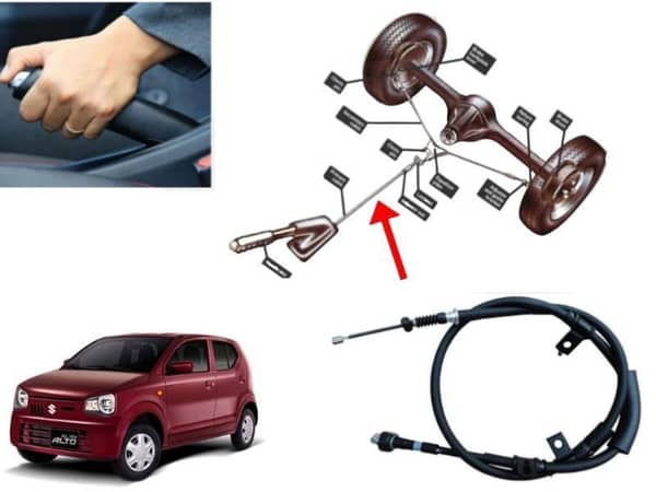 Right Side Hand Brake Cable for Suzuki Alto 2019-2024 - 1 Piece