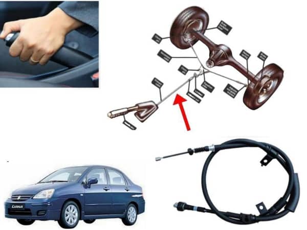 Left Side Hand Brake Cable for Suzuki Liana 2006-2014 - 1 Piece
