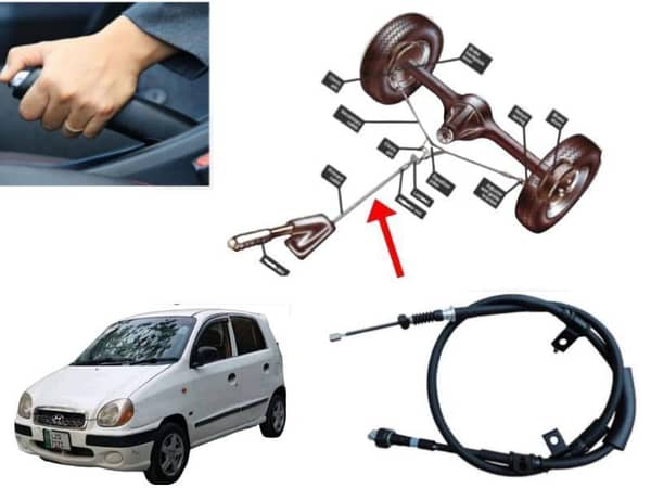 Left Side Hand Brake Cable for Hyundai Santro 2003-2014 | 1 Piece