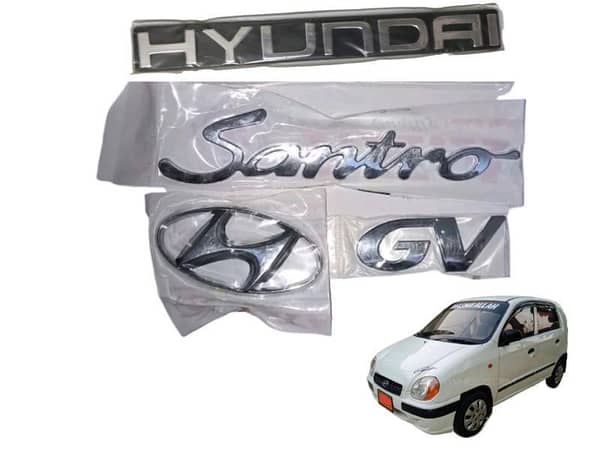 Full Set of Monogram Logos for Hyundai Santro (2003-2014)