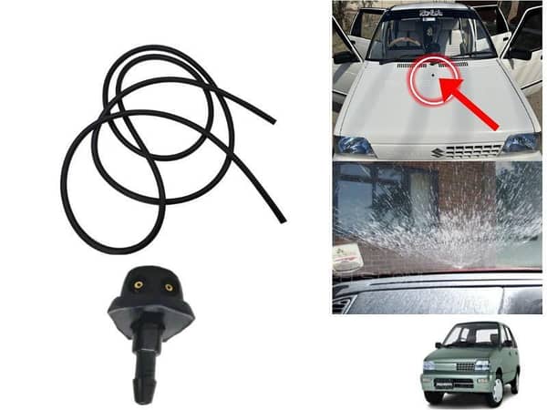 Suzuki Mehran Wiper Nozzle & Pipe 2 Meter Pipe & 1 Piece Nozzle 2003 - 2019