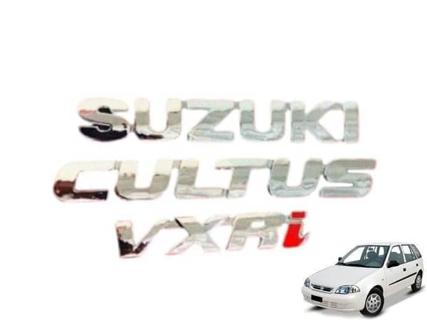 Rear VXRi Emblem Set for Suzuki Cultus (2007-2017) - 3 Pieces