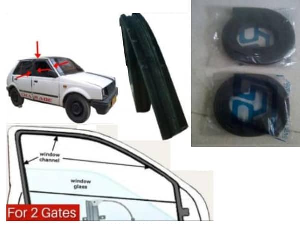 Daihatsu Charade Window Channel | 2 Pieces | Window Run Channel |  Window Rail Rubber