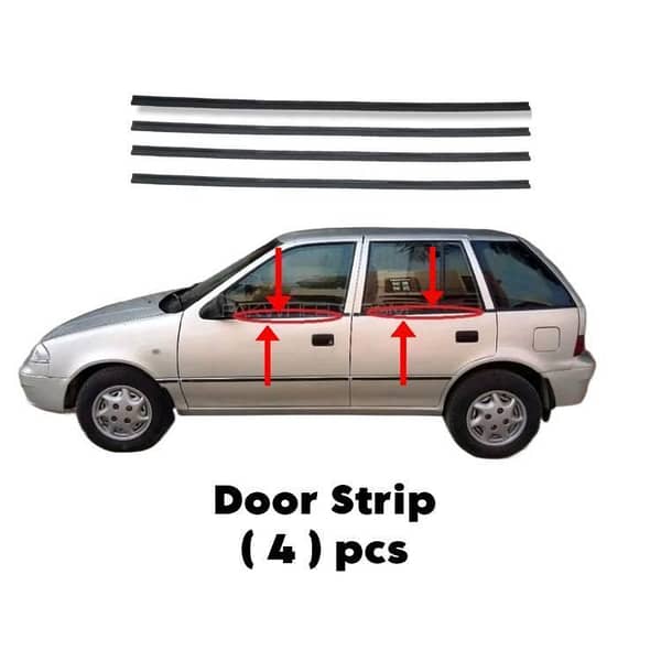 Suzuki Cultus 2007-2017 Door Strips - 4 Pcs - Black