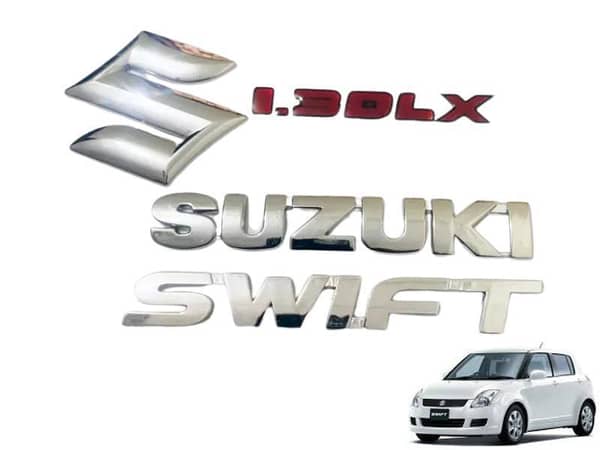 4-Piece Monogram Emblem Set for Suzuki Swift Dlx 1.3