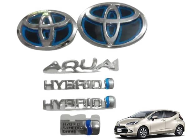 Toyota Aqua Hybrid Monogram Logo Complete