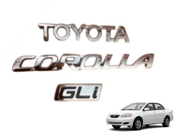 Rear Monogram Set for Toyota Corolla Gli (2002-2008) - 3 Pieces