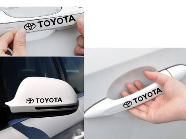 Universal Toyota Door Handles Sticker - Lenght 5 Inches - Height 0.8 Inches