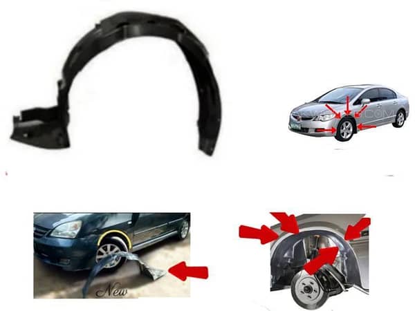 Front Right Fender Shield for Honda Civic 2006-2012 - 1 Piece