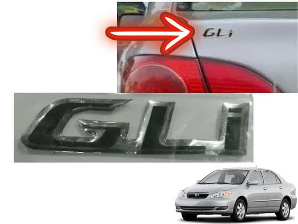 Premium Sticker for Toyota Corolla Gli (2000-2005)