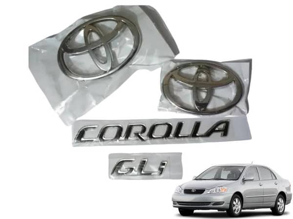 Toyota Corolla Gli Monogram Set - 4 Pieces for 2002-2008 Models