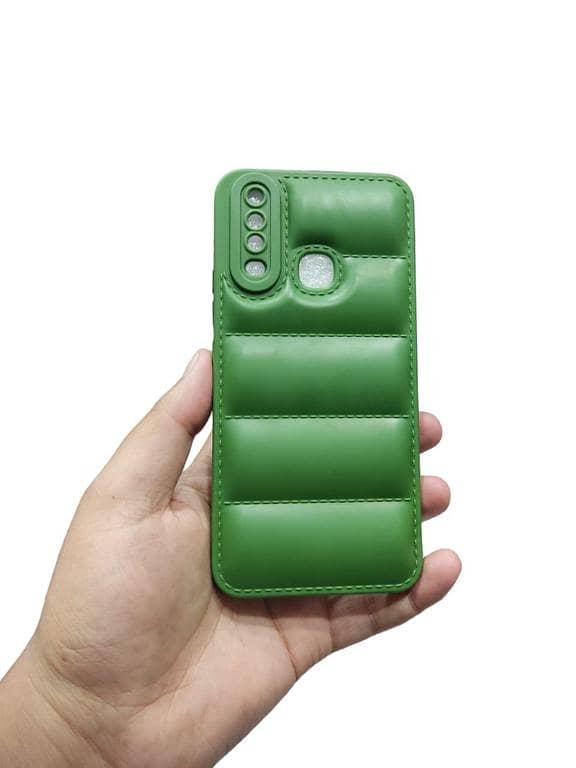 Vivo Y11 / Y12 / Y15 / Y17 Back Cover Soft Puffer Down Jacket Case With Camera Protection Phone Case