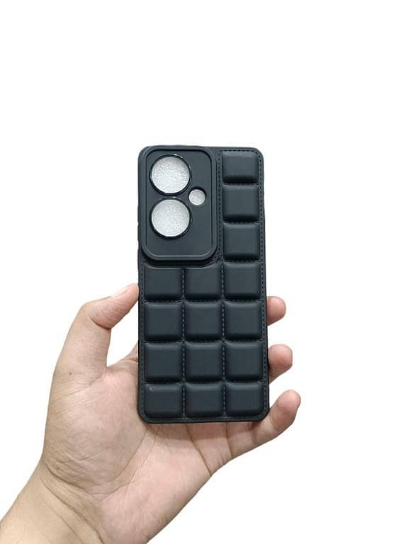 OPPO Reno 11F Back Cover Soft Puffer Down Jacket chocolate Design Phone Case Reno11F