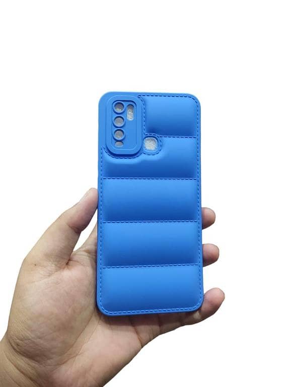 Soft Puffer Down Jacket Phone Case for Vivo Y30, Y30i, and Y50 with Camera Protection