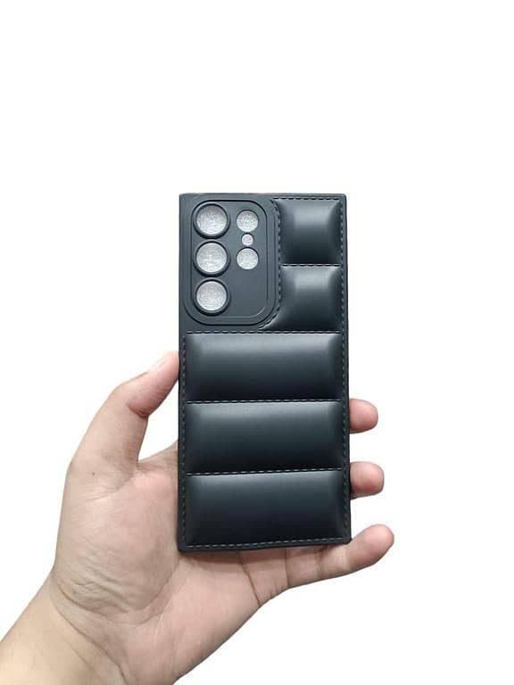 Samsung Galaxy S23 Ultra ( S23 Ultra ) Back Cover Soft Puffer Camera Protection Down Jacket Phone Case